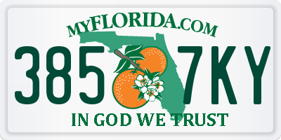 FL license plate 3857KY