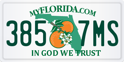 FL license plate 3857MS