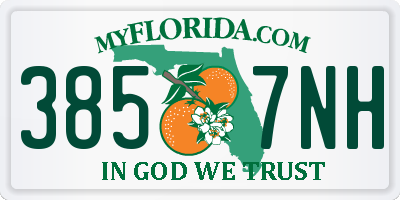 FL license plate 3857NH