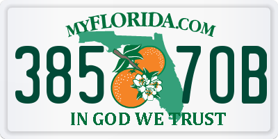 FL license plate 3857OB