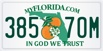FL license plate 3857OM
