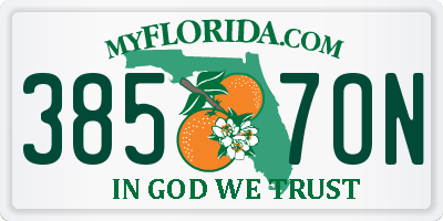 FL license plate 3857ON