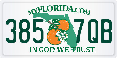FL license plate 3857QB