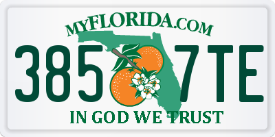 FL license plate 3857TE