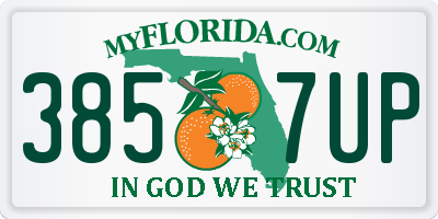 FL license plate 3857UP