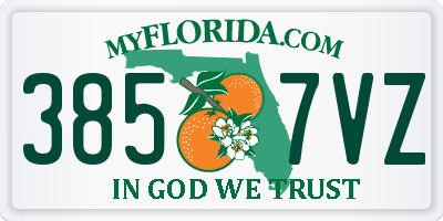 FL license plate 3857VZ