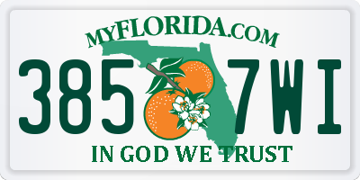 FL license plate 3857WI