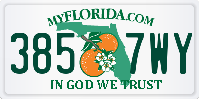 FL license plate 3857WY
