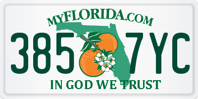 FL license plate 3857YC
