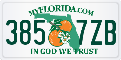 FL license plate 3857ZB