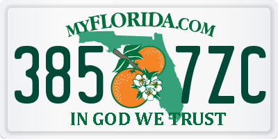 FL license plate 3857ZC