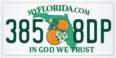 FL license plate 3858DP