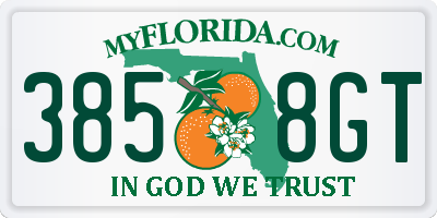 FL license plate 3858GT
