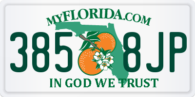 FL license plate 3858JP