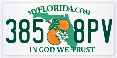 FL license plate 3858PV