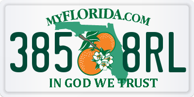 FL license plate 3858RL
