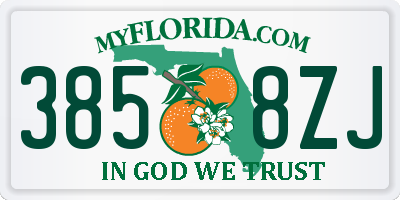 FL license plate 3858ZJ