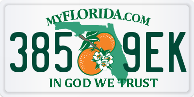 FL license plate 3859EK
