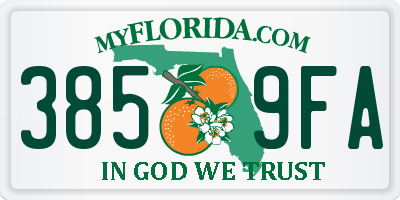FL license plate 3859FA