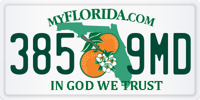 FL license plate 3859MD
