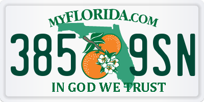 FL license plate 3859SN