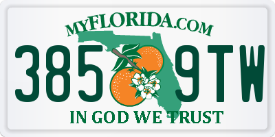 FL license plate 3859TW