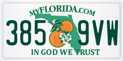 FL license plate 3859VW