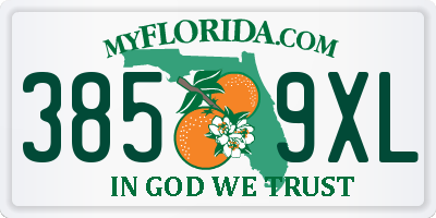 FL license plate 3859XL