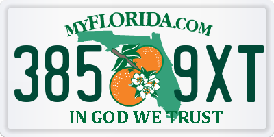 FL license plate 3859XT