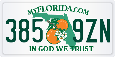 FL license plate 3859ZN