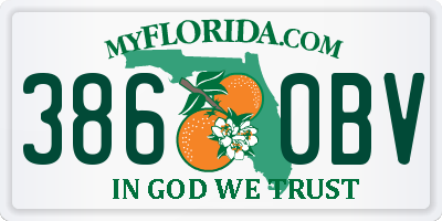 FL license plate 3860BV