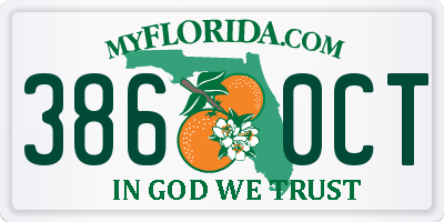 FL license plate 3860CT