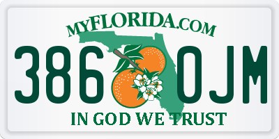FL license plate 3860JM