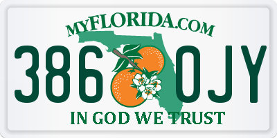 FL license plate 3860JY