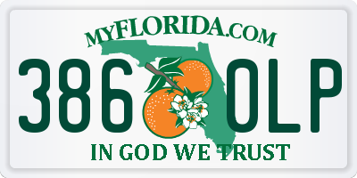 FL license plate 3860LP