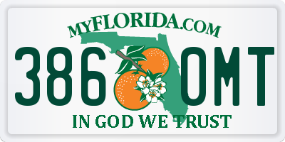 FL license plate 3860MT