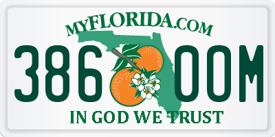 FL license plate 3860OM