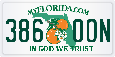 FL license plate 3860ON