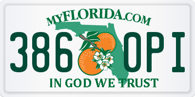 FL license plate 3860PI