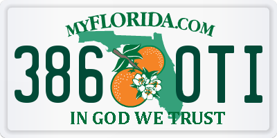 FL license plate 3860TI