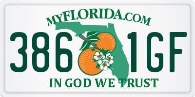 FL license plate 3861GF