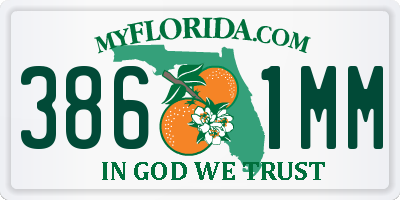 FL license plate 3861MM