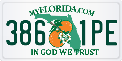 FL license plate 3861PE