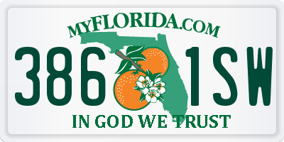 FL license plate 3861SW