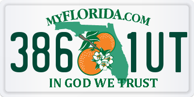 FL license plate 3861UT