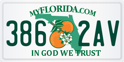 FL license plate 3862AV