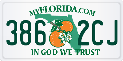 FL license plate 3862CJ