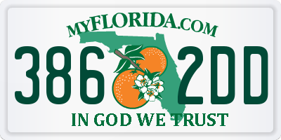 FL license plate 3862DD