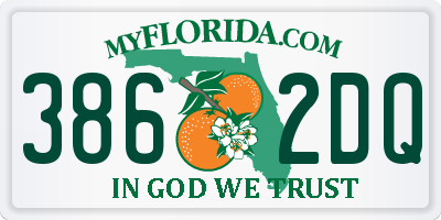 FL license plate 3862DQ