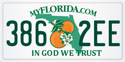 FL license plate 3862EE